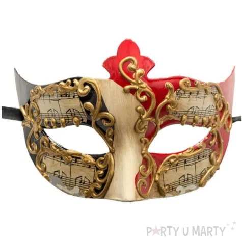 maska karnawalowa wenecka z nutami mix carnival toys