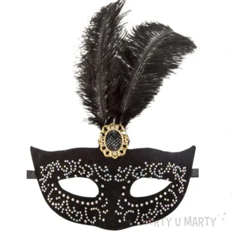 maska karnawalowa wenecka z piorami carnival toys