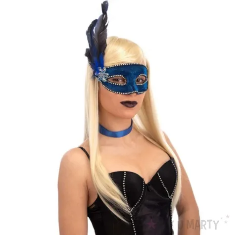 maska karnawalowa wenecka z piorem carnival toys