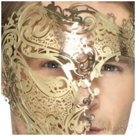 maska karnawalowa wenecka zloty filigran meska smiffys