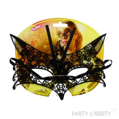 maska karnawalowa wilczyca azurowa czarny godan