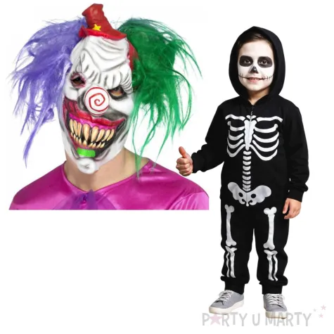 maska klaun joker lateksowa smiffys