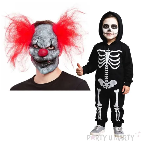 maska klaun mroczny lateksowa smiffys