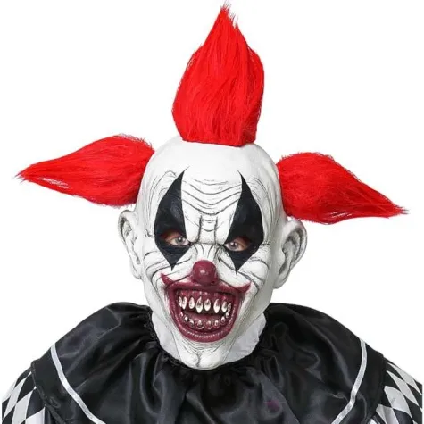 maska klaun psychopata z czerwonymi wlosami widmann