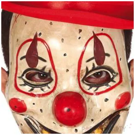 maska klaun zlosliwy usmiech plastikowa guirca