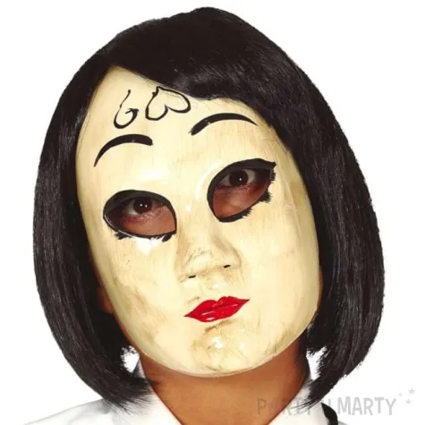 maska kobieta z sercem plastikowa guirca