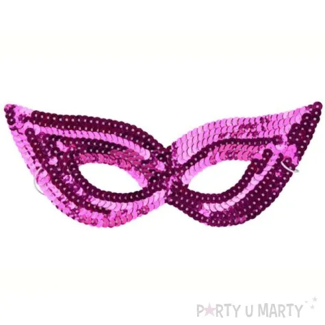 maska kocica rozowa cekinowa arpex