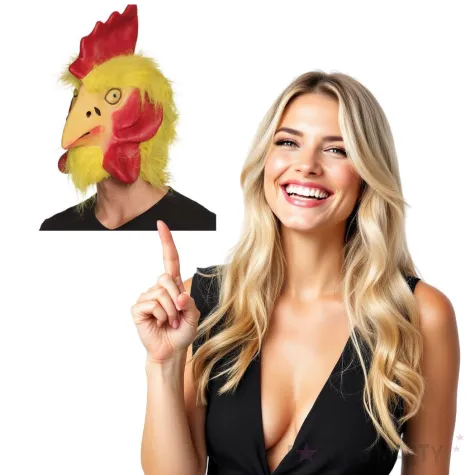 maska kogut zolta lateksowa boland