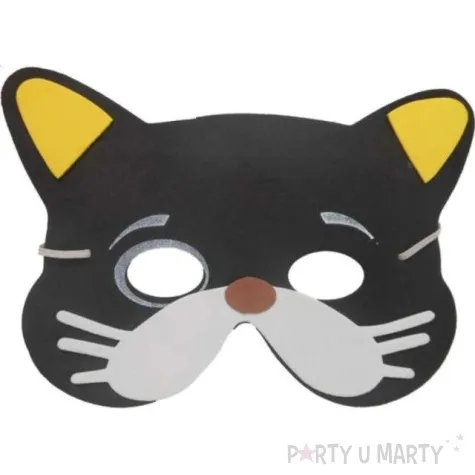 maska kot czarna partytino