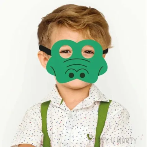 maska krokodyl filcowa partypal