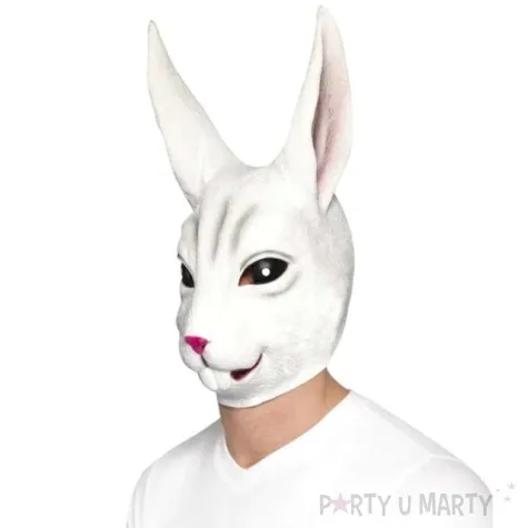 maska krolik lateksowa bialy smiffys
