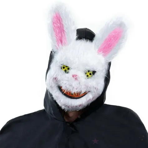 maska krolik pysychopata led zolty plastik partypal