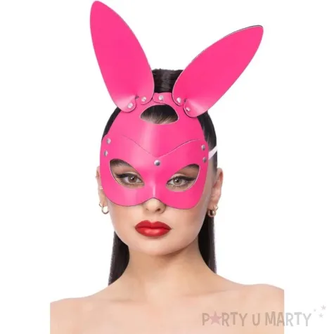 maska krolik skorzany fever rozowy smiffys