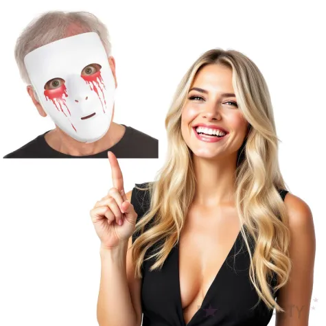 maska krwawe oczy biala amscan