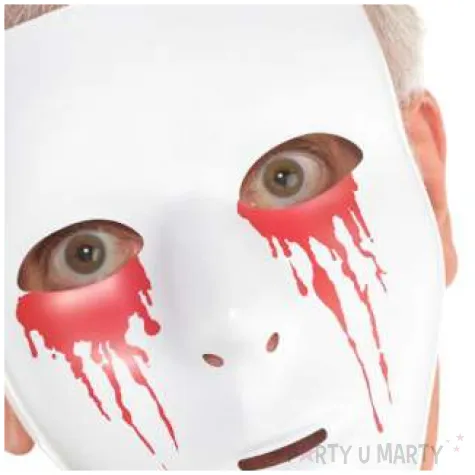 maska krwawe oczy biala amscan