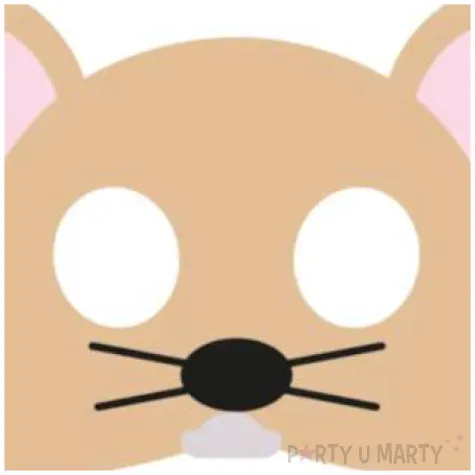 maska myszka filcowa partypal