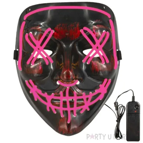 maska noc oczyszczenia led rozowy plastik partypal