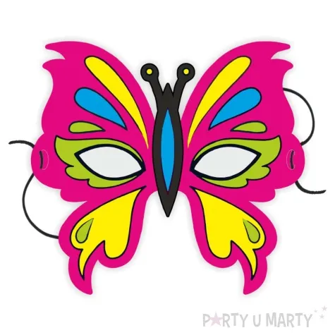 maska papierowa barwny motyl rozowy rozm uniwersalny