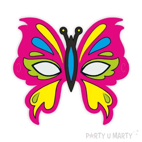 maska papierowa barwny motyl rozowy rozm uniwersalny