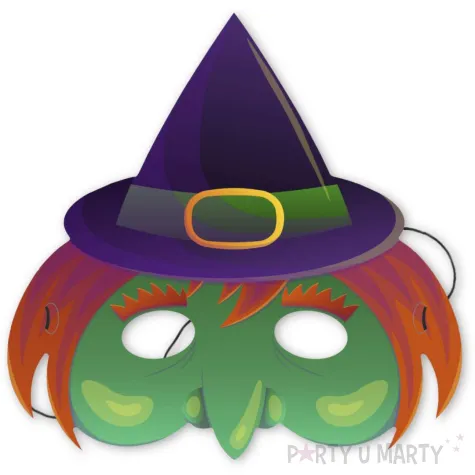 maska papierowa halloween czarownica rozm uniwersalny