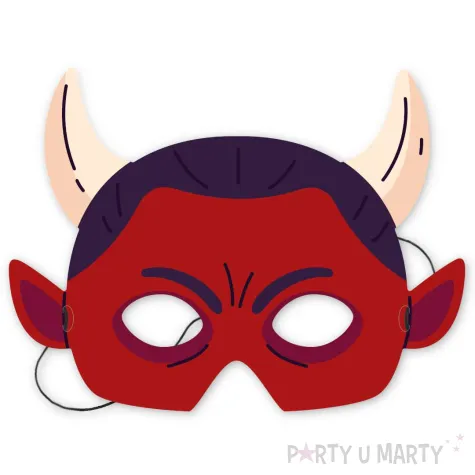 maska papierowa halloween diabel rozm uniwersalny