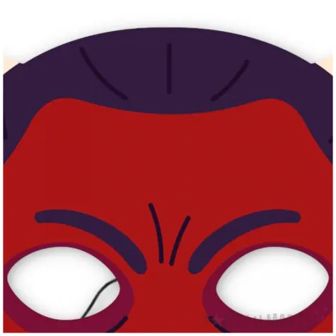 maska papierowa halloween diabel rozm uniwersalny