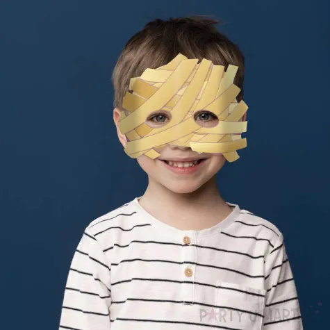 maska papierowa halloween mumia bezowy rozm uniwersalny