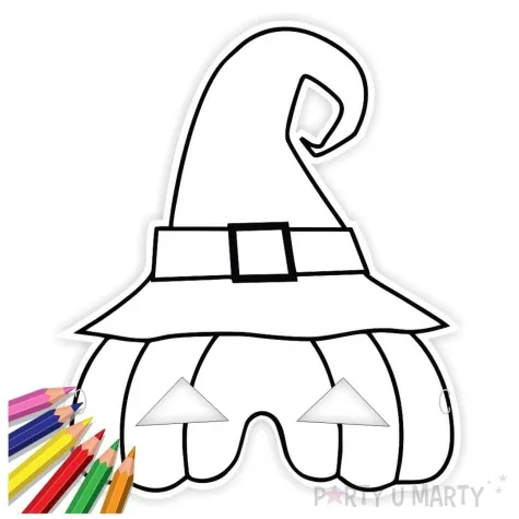 maska papierowa kolorowanka dynia w kapeluszu rozm uniwersalny 6 szt