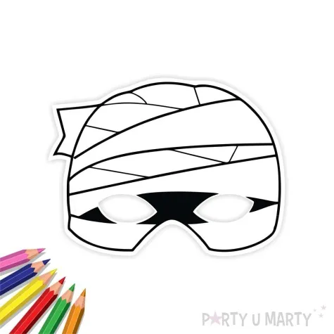 maska papierowa kolorowanka mumia rozm uniwersalny 6 szt