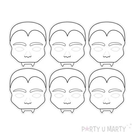 maska papierowa kolorowanka wampir rozm uniwersalny 6 szt