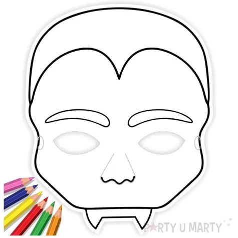 maska papierowa kolorowanka wampir rozm uniwersalny 6 szt