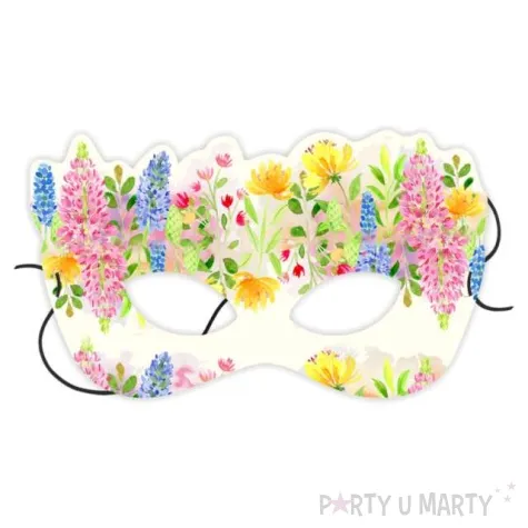 maska papierowa kwiaty polne kremowa rozm uniwersalny