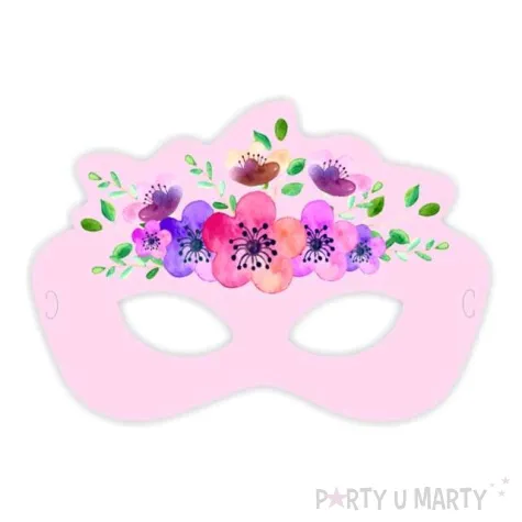 maska papierowa kwiaty wiosenne jasno rozowa rozm uniwersalny