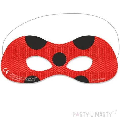 maska papierowa miraculous biedronka czerwona procos 6 szt