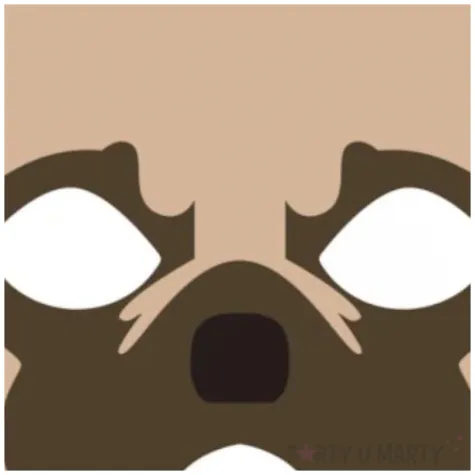 maska piesek filcowa partypal