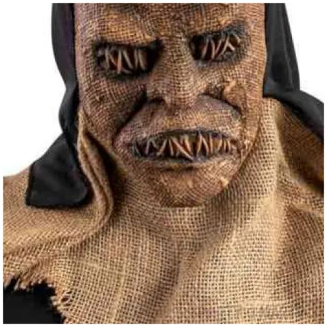 maska potwor zaszyta twarz jutowa carnival toys