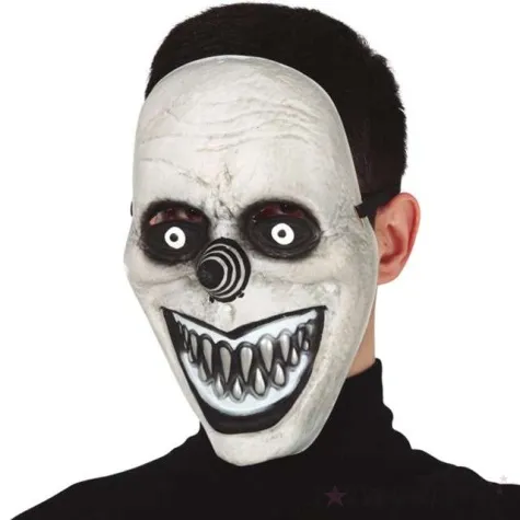 maska przerazajacy klaun plastikowa guirca