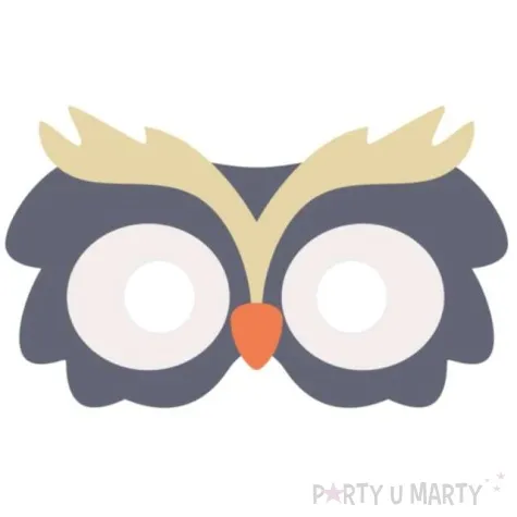 maska sowa filcowa partypal