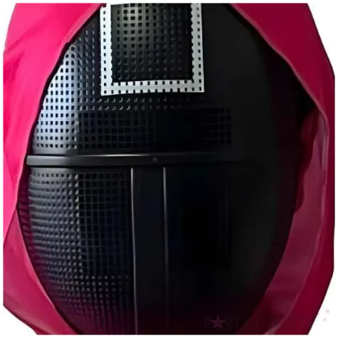 maska squid game kwadrat czarny godan