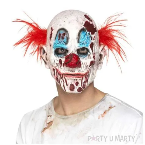maska straszny klaun zombie lateksowa smiffys
