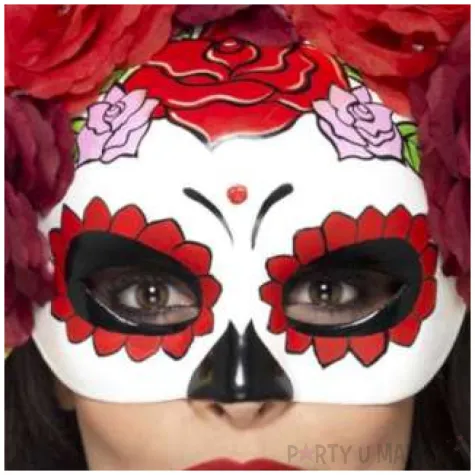 maska swieto zmarlych smierc i krwiste roze smiffys