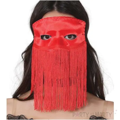 maska tancerka brzucha czerwona guirca