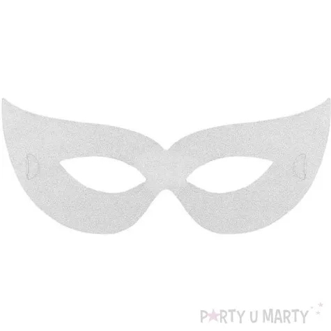maska wenecka classic papierowa srebrna 4 szt