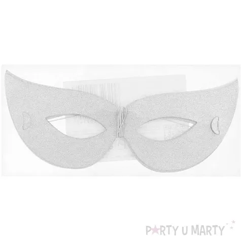 maska wenecka classic papierowa srebrna 4 szt