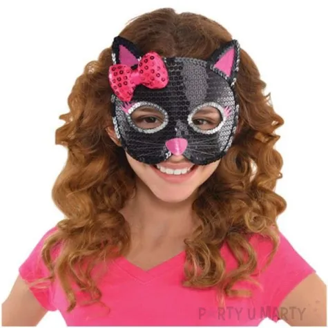 maska wenecki kotek z cekinami amscan