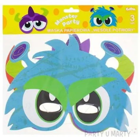 maska wesole potwory papierowa godan