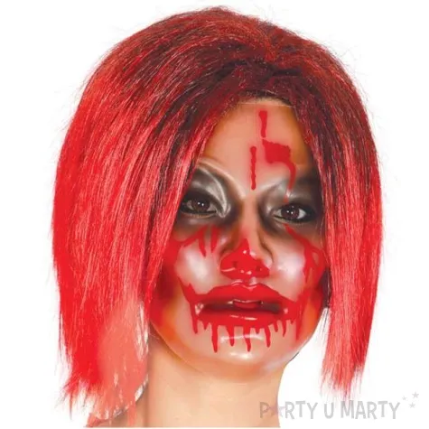 maska zakrawawiona twarz transparentna guirca