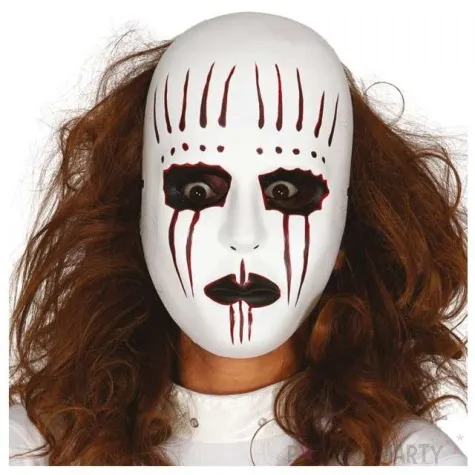 maska zlowroga mina biala guirca