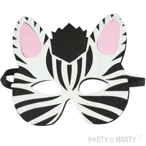 maska zwierzeta zebra filcowa arpex