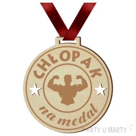 medal chlopak na medal drewniany 72 mm
